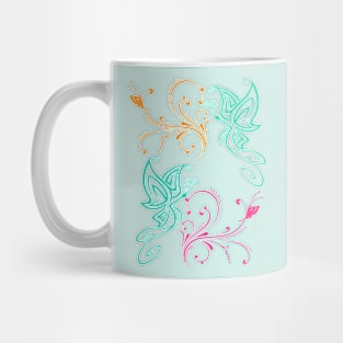 butterfly in the form of a tattoo Mug